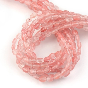 Platte ovale roze agaat kristallen kralen voor handgemaakte DIY sieraden