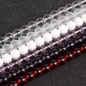 Ronde Glazen Losse Kralen Voor DIY Sieraden Maken Armband Ketting Transparant Mat Massief Glas Tussenkralen Meerdere Kleuren