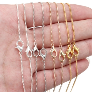 Copper plated thin cable chains for women in gold, silver, and pale gold with lobster clasps