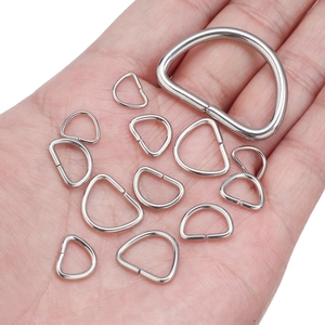 Verschiedene silberne D-Ringe aus Edelstahl für Taschen und Lederhandwerk Zubehör