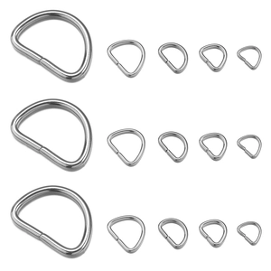 Edelstahl D Ringe Metall Halbkreis Schnallen Für Tasche Leder DIY Schmuckherstellung Hardware Zubehör Silber