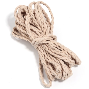 Braided 6mm faux suede cord in beige for DIY jewelry making and handmade crafts