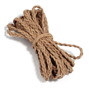 6mm braided faux suede cord in camel brown for DIY jewelry making and crafts