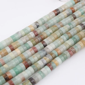 Perle distanziatrici in agata naturale multicolore per creazione di gioielli fai da te