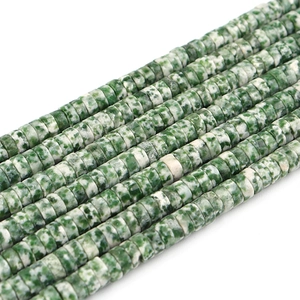 Perline distanziatrici rondelle in agata avventurina verde 4x2mm texture naturale
