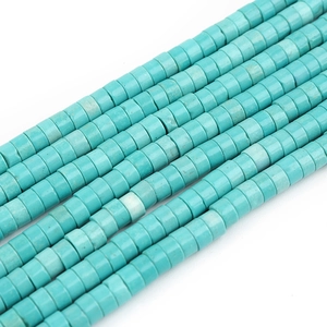 Perline distanziatrici turchesi lucidate 4x2mm per la creazione di gioielli fai da te