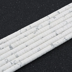 Perle distanziatrici in marmo bianco lucido per accessori per gioielli fai da te