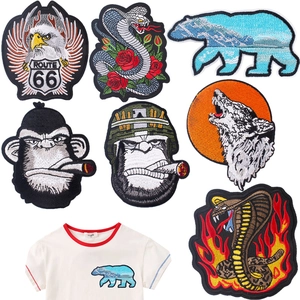 Cartoon Animal Snake Embroidery Patch Computerized Embroidered Applique DIY Clothing Accessories Sewing Decorative Fabric Sticker