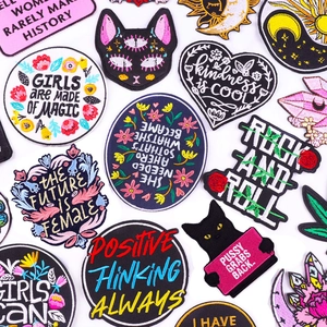 Embroidered Flower Letter Patches For Clothing Iron On Sew On Patches Trendy DIY Embroidery Badge Patch For Jacket Backpack