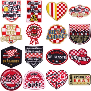 Toppe Ricamate Carnevale Brabante Olandese Oeteldonk per Vestiti Cappelli Fai da Te Distintivi per Zaino Toppe Vintage