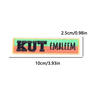 Embroidered Kruikenstad KUT EMBLEEM carnival patch with measurements 10x2.5cm
