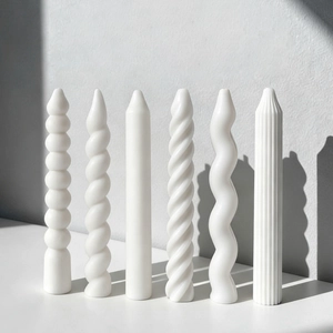 Stripe Spiral Long Stick Candle Silicone Mold DIY Handmade Aromatherapy Candle Making Mold Modern Geometric Home Decor