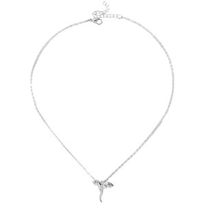 Collier détaillé avec pendentif dragon argenté et chaîne réglable dans un style punk gothique