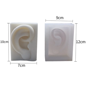 3D-Silikonform für menschliche Ohren und Anatomiemodell 12x9cm für DIY-Kerzen und Seife