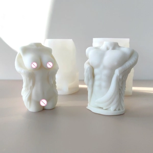 3D angel wings human body silicone mold for DIY scented candle and plaster art decor