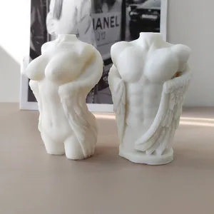 Angel Wing Human Torso Silicone Mold DIY Artistic Body Shape Soap Candle Plaster Resin Mold For Home Decor Crafting