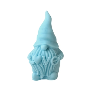 Stampo in silicone a forma di gnomo con cuore e scritta Love per candele fai-da-te