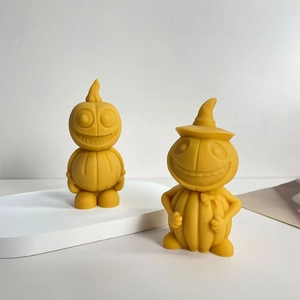 Stampi in silicone a zucca di Halloween per candele fai-da-te e decori in gesso