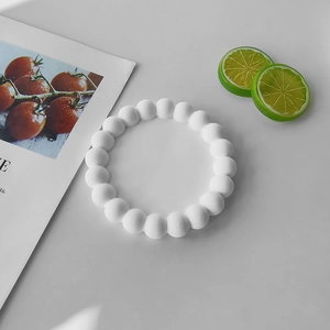 White bubble silicone mold for circular tray and DIY resin plaster desktop decor