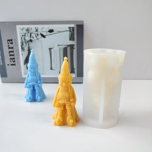 DIY silicone gnome mold for Christmas aroma candles and decorative plaster crafts