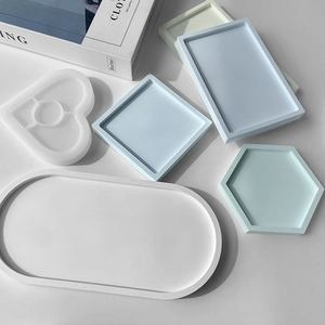 Geometric Silicone Mold For DIY Handmade Coaster Storage Tray Resin Gypsum Craft Mold Modern Minimalist Home Decor Accessory
