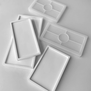 Rectangular silicone molds for DIY resin trays and decorative storage plates
