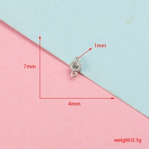 Gedetailleerde maataanduiding van ronde roestvrijstalen DIY-sieradenconnector