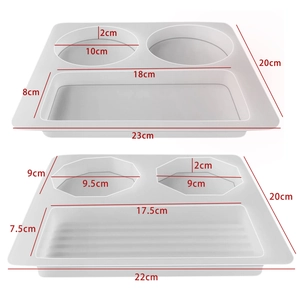 Detailed dimensions of round and octagonal silicone coaster molds for resin DIY projects