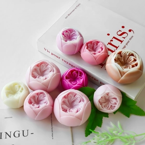 3D Austin Rose Flower Silicone Mold For DIY Handmade Scented Candle Soap Epoxy Resin Plaster Home Decor Crafting Tool