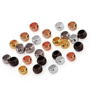 Cuentas espaciadoras de metal para joyería DIY en varios acabados y colores metálicos