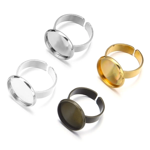 Adjustable copper ring trays in silver, gold, and bronze for DIY jewelry making