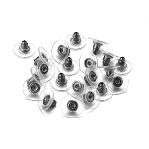 Lote de cierres de silicona y metal para pendientes para reparación de joyas DIY