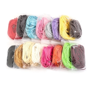 Cordones de cuero PU trenzados DIY de colores en varios tonos para la creación de joyas