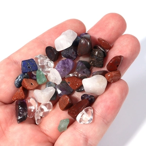 Polished natural irregular crushed stone beads including amethyst for DIY jewelry making