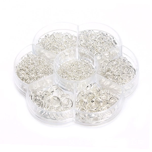 DIY Jewelry Findings Kit Boxed Iron Open Jump Rings Set Multi Size For Jewelry Repair Necklace Bracelet Craft Accessory