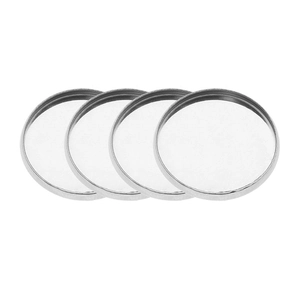 Flat round stainless steel stud earring settings for DIY jewelry making accessories