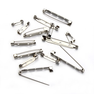 Broches de sécurité en métal argenté de différentes tailles pour bijoux DIY et vêtements