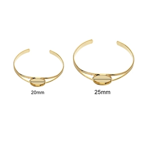 Gouden armband bases met 20mm en 25mm ovale zettingen voor DIY sieraden maken