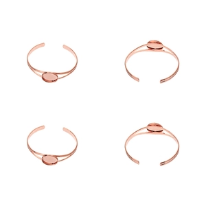 Verstelbare roségouden DIY-armbandbasis met ovale fitting voor sieraden