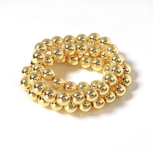 Filo di perle rotonde in ematite dorata per la creazione di gioielli e braccialetti fai da te