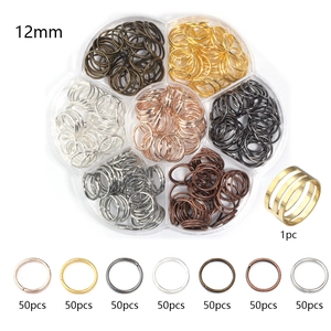 Detailliertes Set aus 12-mm-Biegeringen in 7 Farben für DIY-Schmuckherstellung