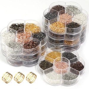 Eisen Biegeringe DIY Schmuckherstellung Zubehör Mischfarben Runde Verbinder Mit Werkzeug Für Halskette Armband Schmuckreparatur