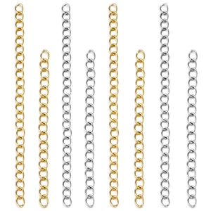 5cm stainless steel extender chains in gold and silver for DIY jewelry making