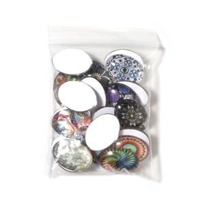 Großpackung ovaler Glas-Cabochons mit gemischten Mustern in Klarsichtverpackung