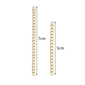 5cm and 7cm gold stainless steel extender chains for DIY jewelry making accessories