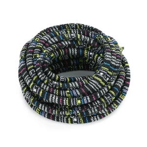 Cordino in cotone nero da 6mm con strisce colorate per la creazione di gioielli fai da te