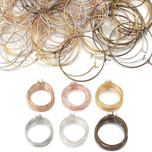 100pcs DIY metal hoop earring rings in six colors gold silver and bronze set
