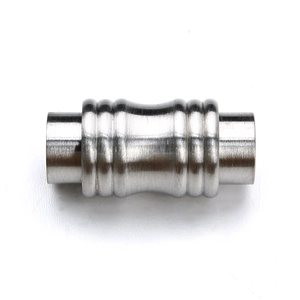 Brushed stainless steel magnetic clasp for DIY leather bracelets and jewelry making