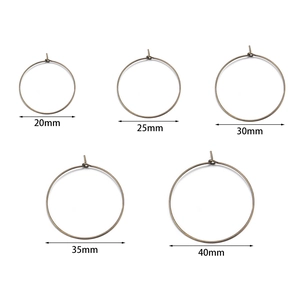 DIY bronze earring hoops set in five sizes ranging from 20mm to 40mm for jewelry making