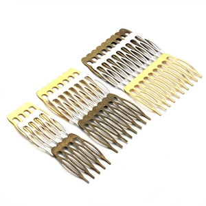 5/8/10 teeth metal hair combs in gold silver and bronze for DIY bridal headpiece making